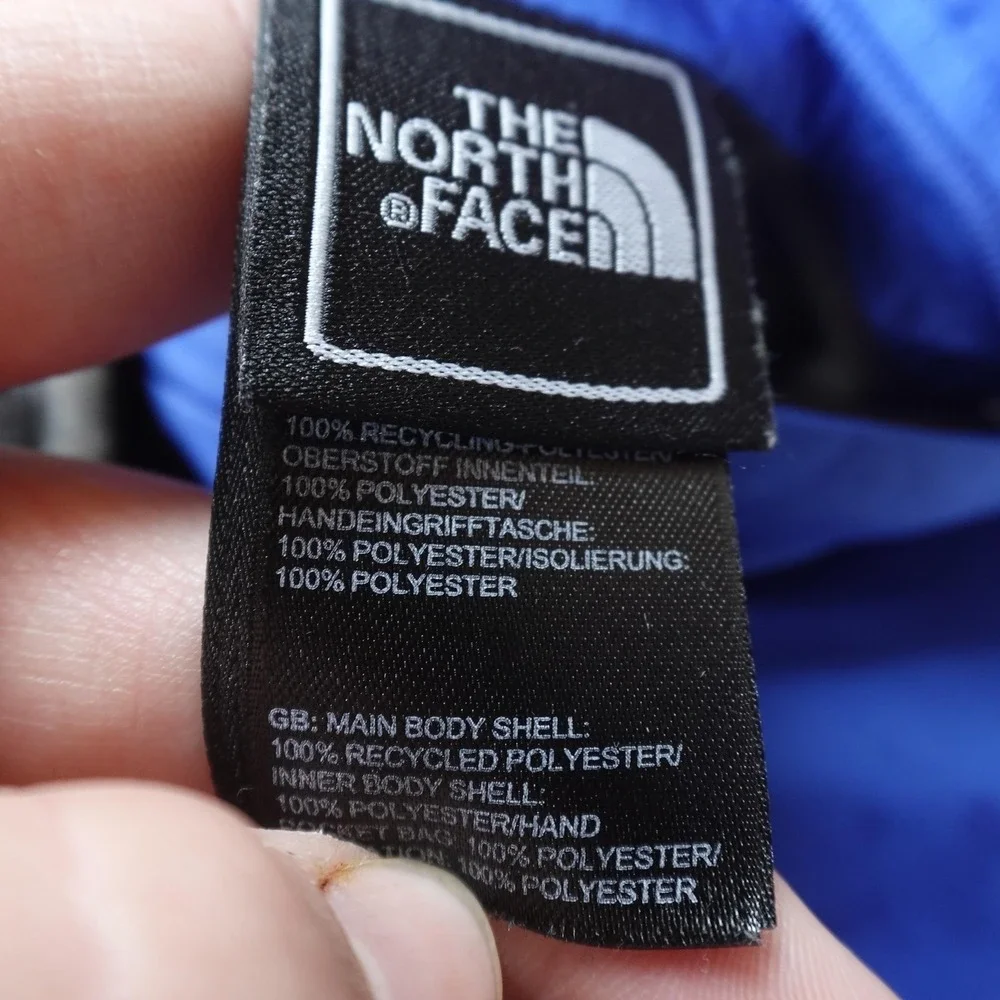 North Face Vest Mens S Gray Fleece Full Zip Quilted Insulated Outdoor Hiking Top